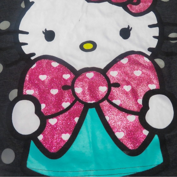 Hello Kitty Polka Dot Bow Tshirt | Y2K Sanrio - Picture 3 of 4